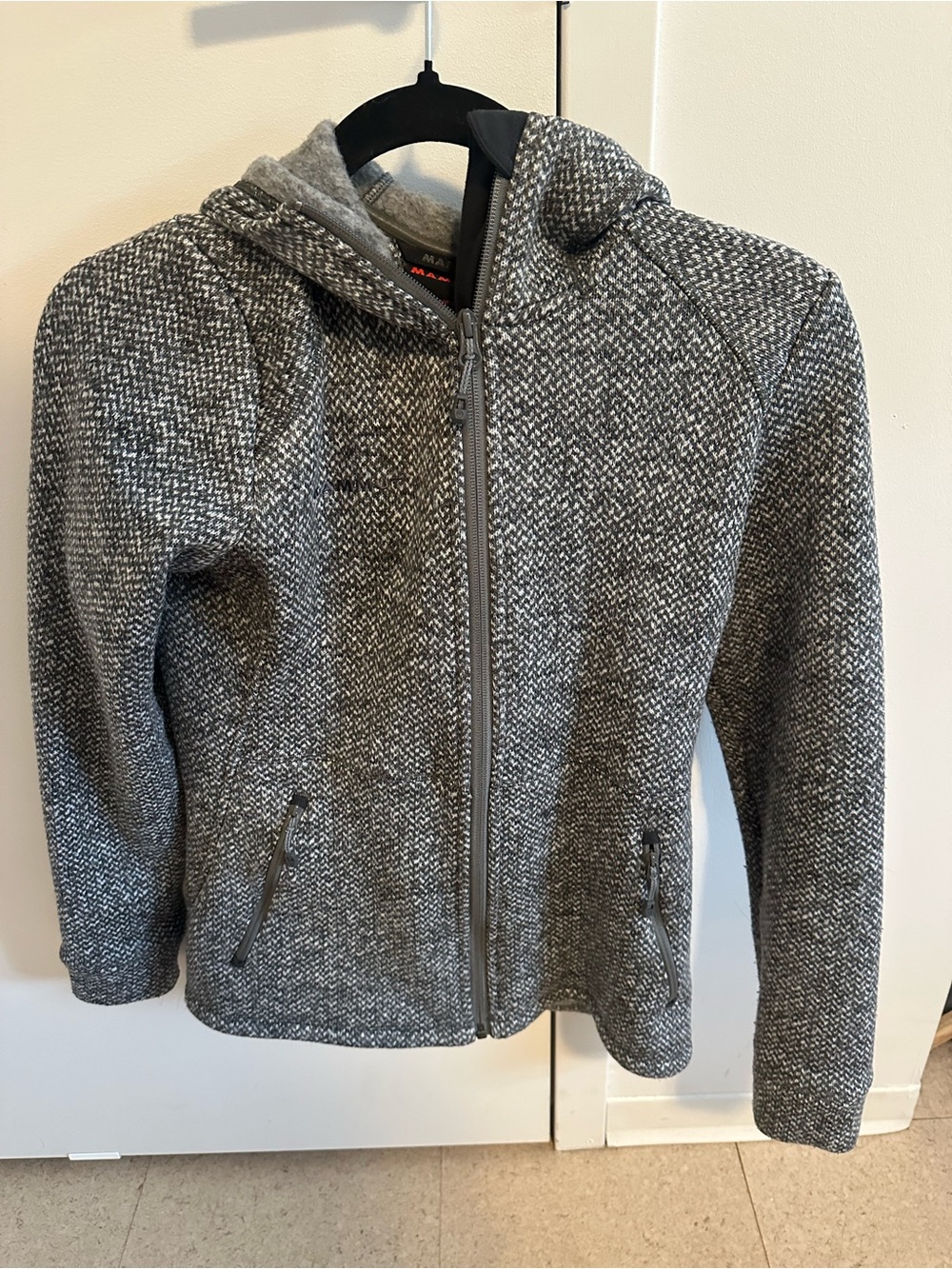Mammut Women's Gray Knit Zip Hoodie
